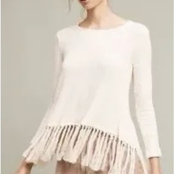 Anthropologie| Ribbed Fringe Sweater - Picture 3 of 5